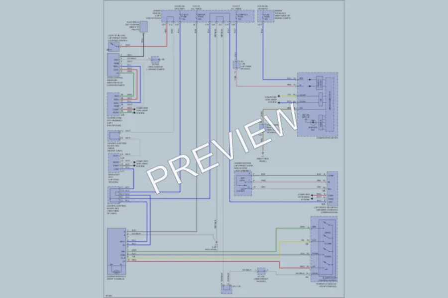 2010 Lexus LS600h Power Top Sunroof wiring diagram preview
