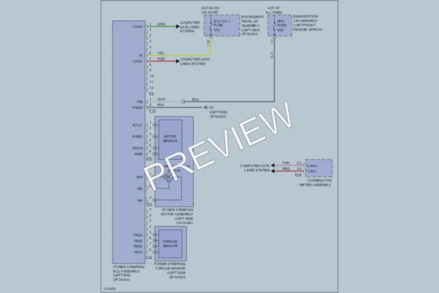 2010 Lexus RX350 Electronic Power Steering wiring diagram preview