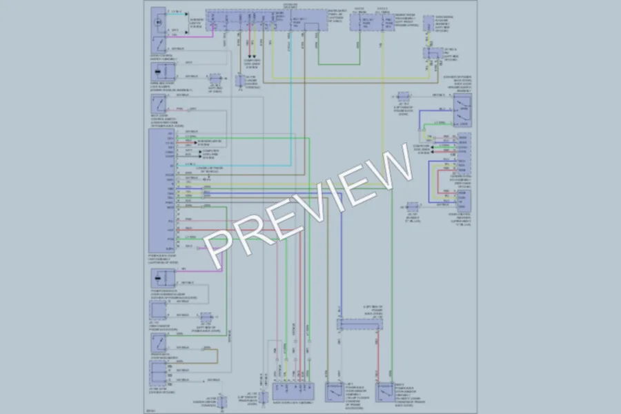 2010 Lexus RX350 Trunk Tailgate Fuel Door wiring diagram preview