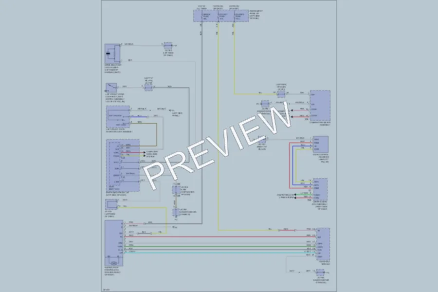 2010 Lexus RX450h Power Top Sunroof wiring diagram preview
