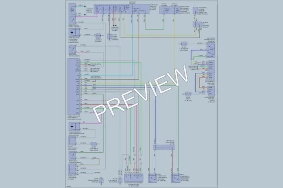 2010 Lexus RX450h Trunk Tailgate Fuel Door wiring diagram preview