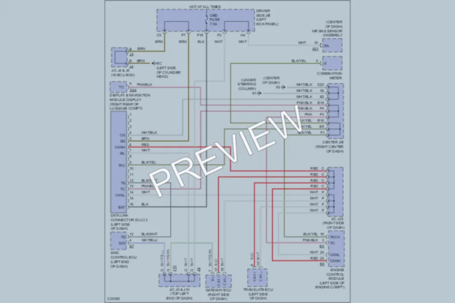 2010 Lexus SC430 Computer Data Lines wiring diagram preview