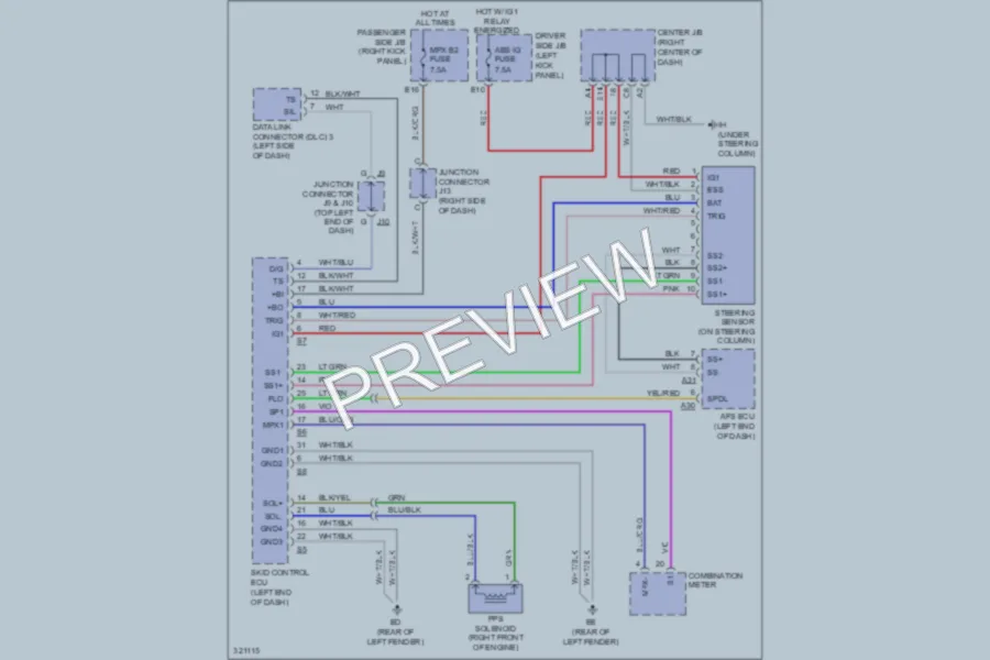 2010 Lexus SC430 Electronic Power Steering wiring diagram preview