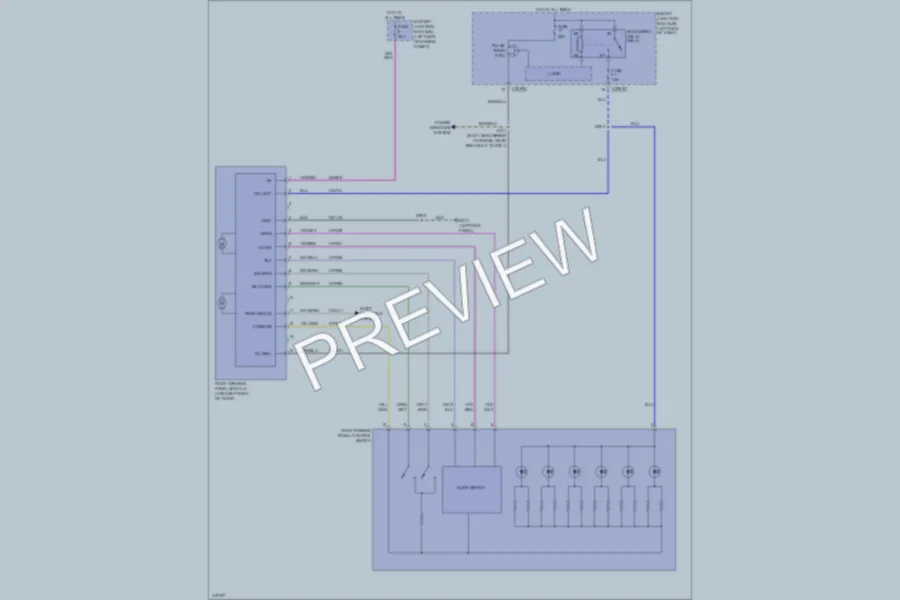 2010 Lincoln MKS Power Top Sunroof wiring diagram preview