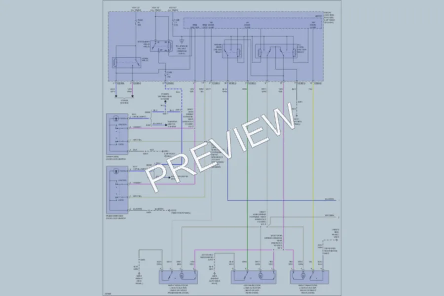 2010 Lincoln MKX Power Door Locks wiring diagram preview