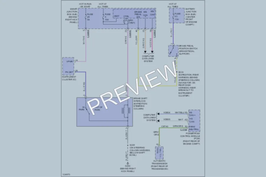 2010 Lincoln NavigatorL Shift Interlock wiring diagram preview