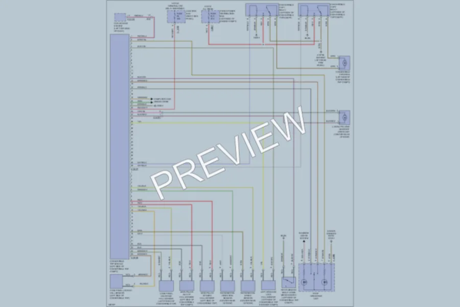 2010 MINI Cooper Power Top Sunroof wiring diagram preview