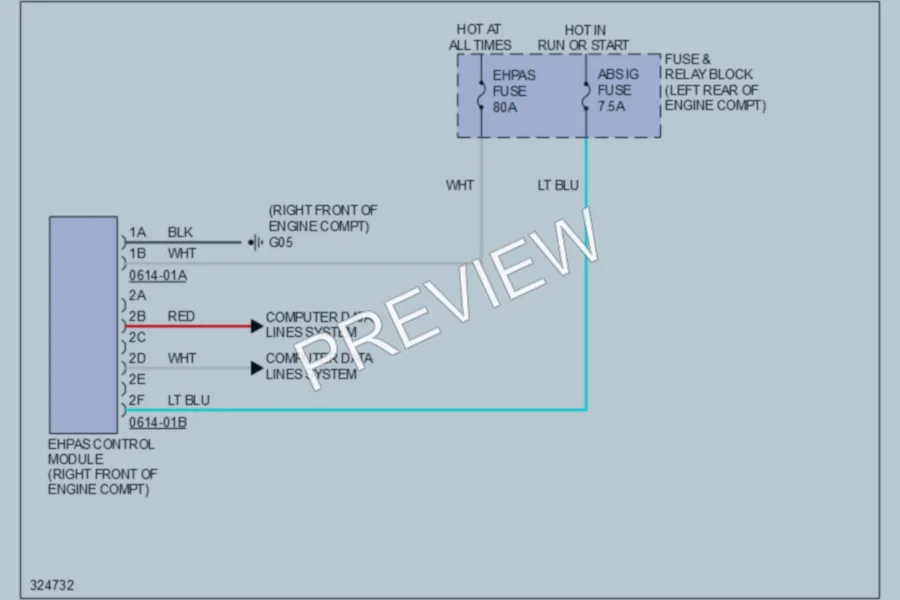 2010 Mazda 3 Electronic Power Steering wiring diagram preview