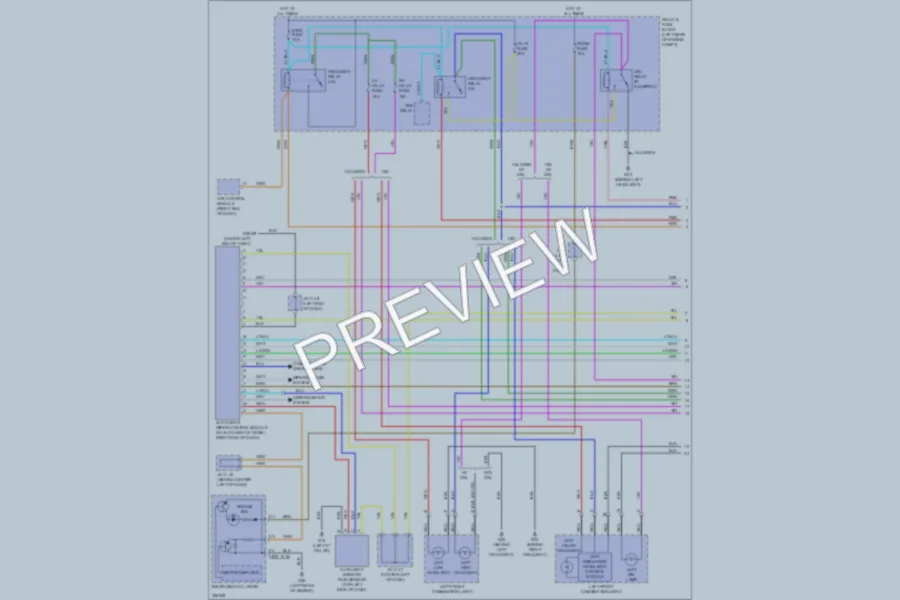 2010 Mazda 3 Headlights wiring diagram preview