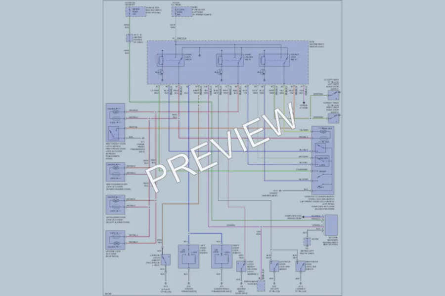 2010 Mazda 5 Power Door Locks wiring diagram preview