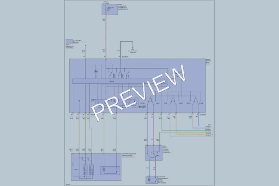 2010 Mazda 6 Power Windows wiring diagram preview