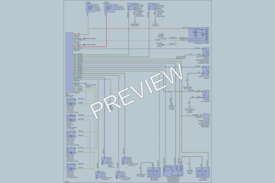 2010 Mazda CX7 Power Door Locks wiring diagram preview