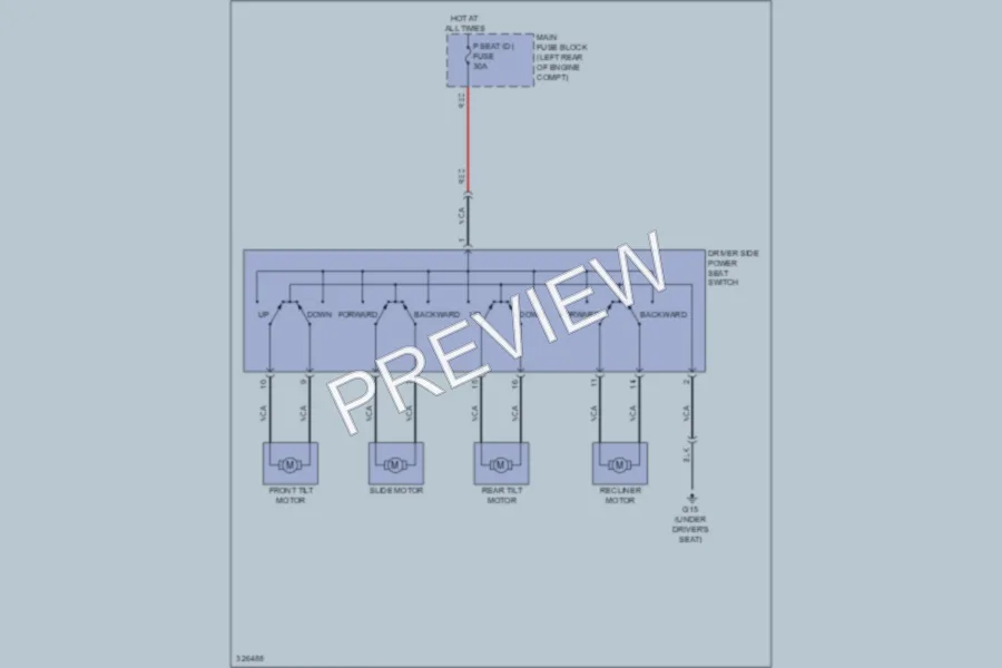 2010 Mazda CX7 Power Seats wiring diagram preview