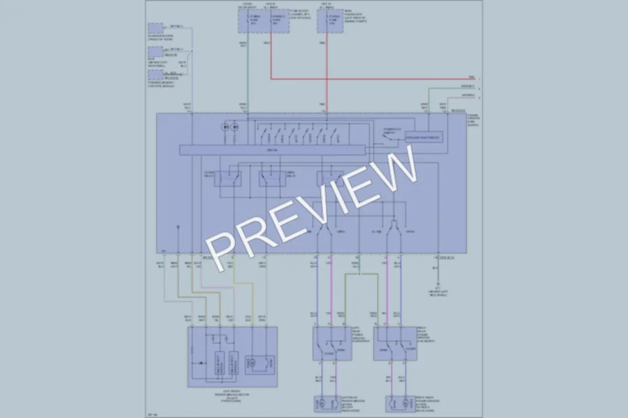 2010 Mazda CX7 Power Windows wiring diagram preview