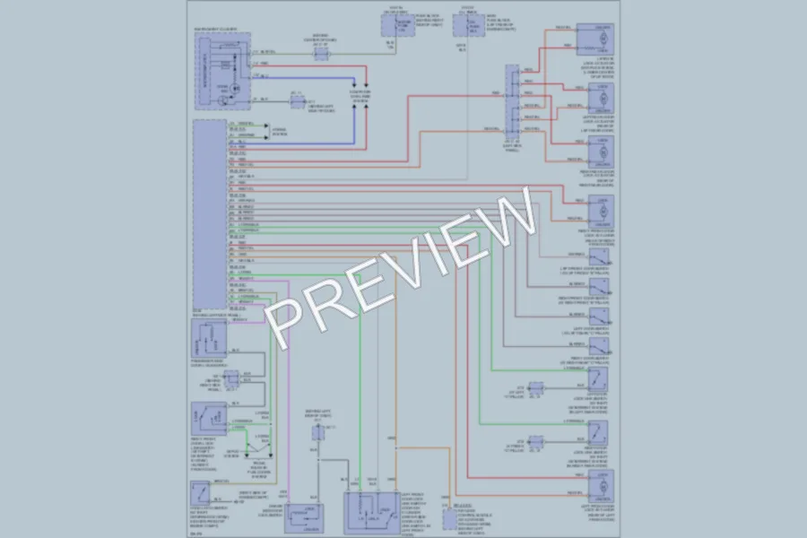 2010 Mazda CX9 Power Door Locks wiring diagram preview