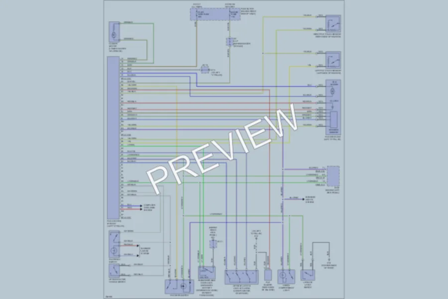 2010 Mazda CX9 Trunk Tailgate Fuel Door wiring diagram preview