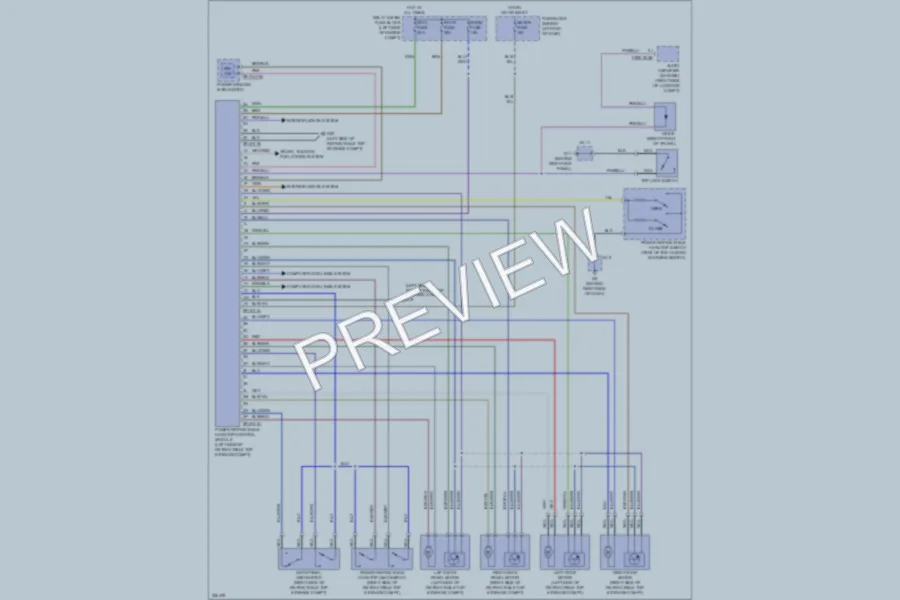 2010 Mazda MX5Miata Power Top Sunroof wiring diagram preview