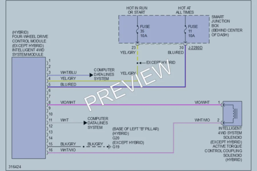 2010 Mazda Tribute Transmission wiring diagram preview