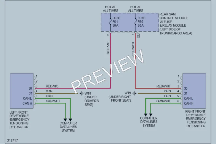 2010 MercedesBenz C300 Supplemental Restraints wiring diagram preview