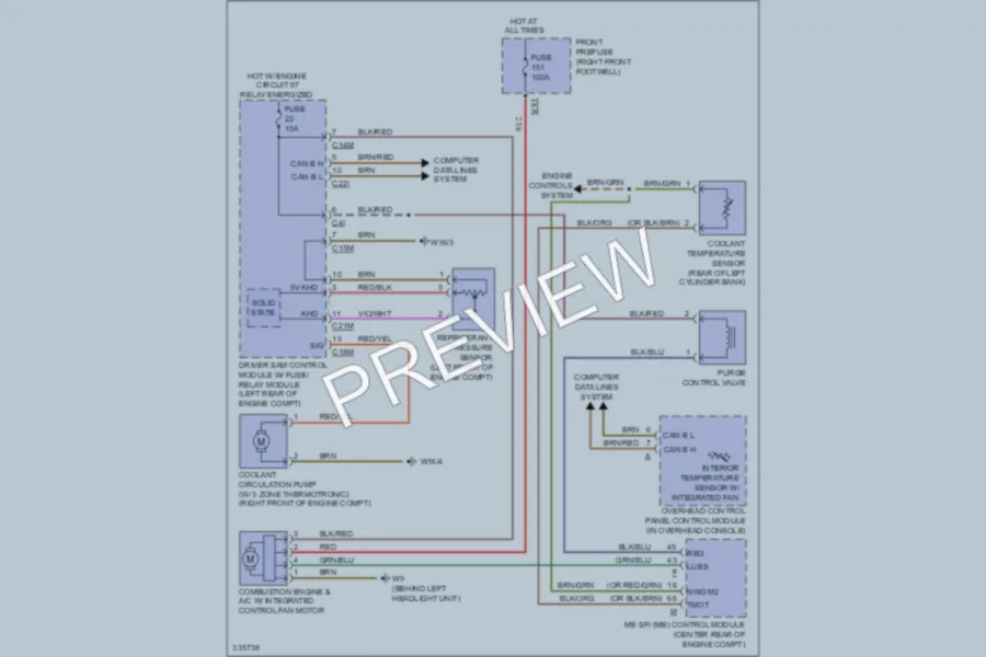 2010 MercedesBenz E350 Cooling Fan wiring diagram preview