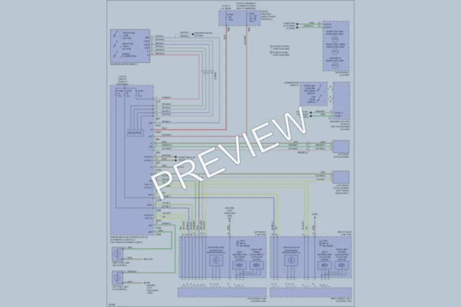 2010 MercedesBenz E550 Headlights wiring diagram preview