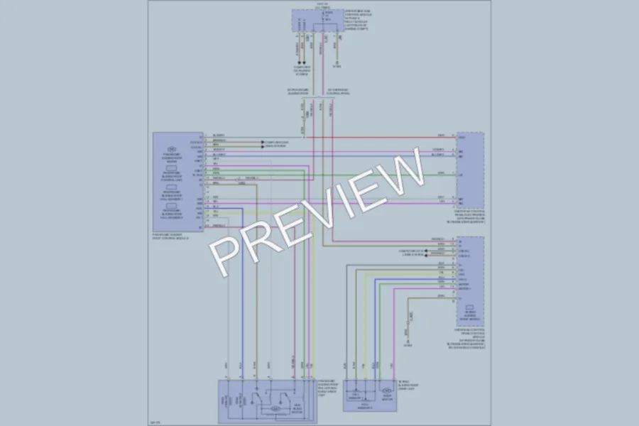 2010 MercedesBenz E550 Power Top Sunroof wiring diagram preview