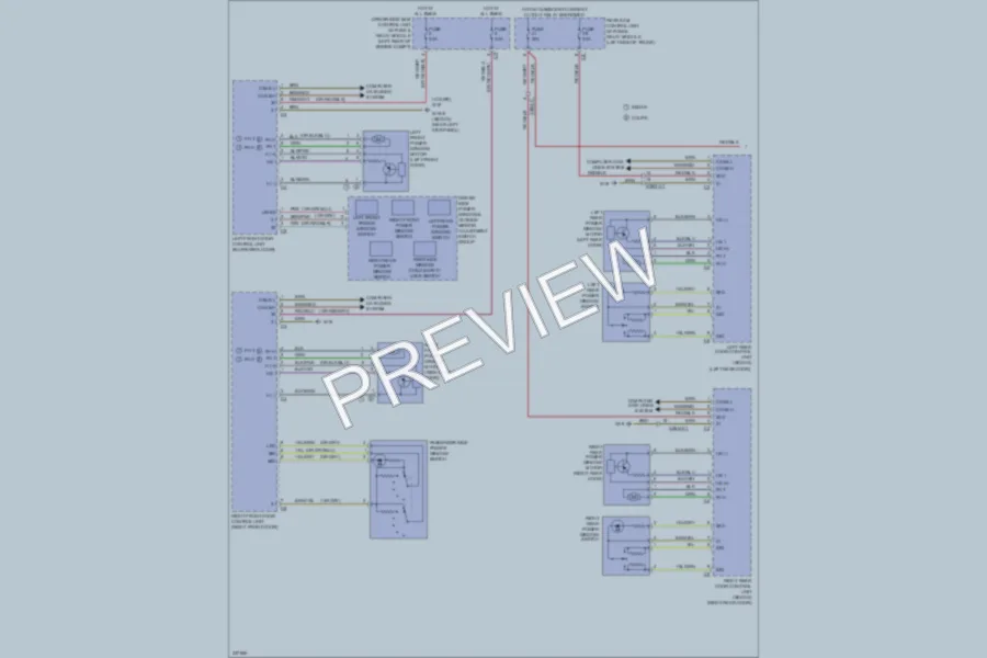 2010 MercedesBenz E550 Power Windows wiring diagram preview