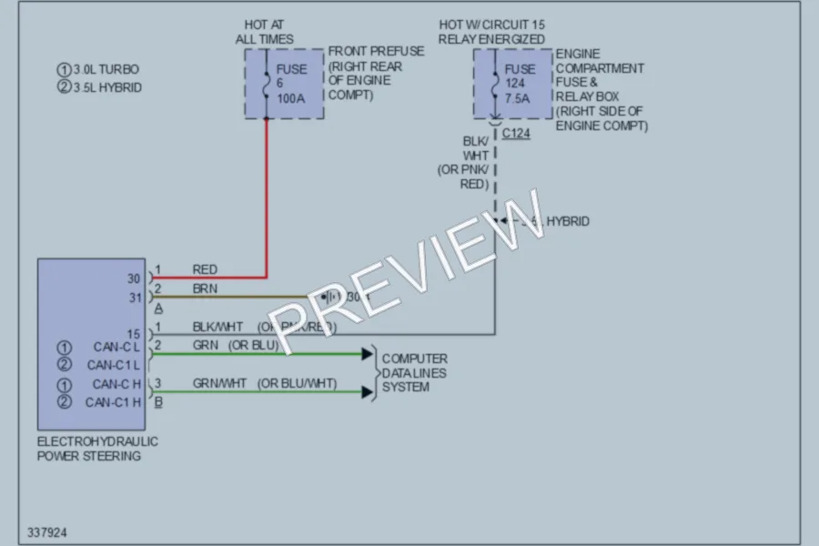 2010 MercedesBenz GL350BLUETEC Electronic Power Steering wiring diagram preview