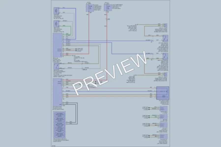 2010 MercedesBenz GL450 Power Windows wiring diagram preview