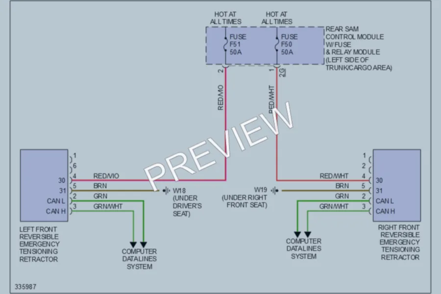 2010 MercedesBenz GLK350 Supplemental Restraints wiring diagram preview