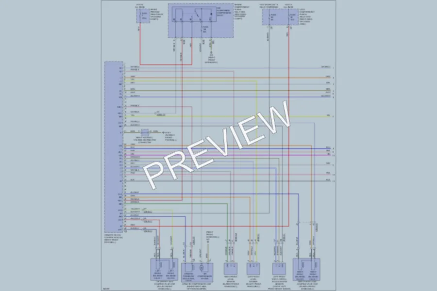 2010 MercedesBenz R350BLUETEC Electronic Suspension wiring diagram preview