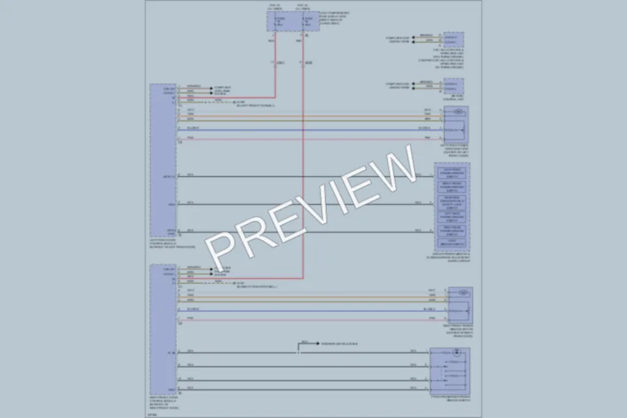 2010 MercedesBenz R350BLUETEC Power Windows wiring diagram preview