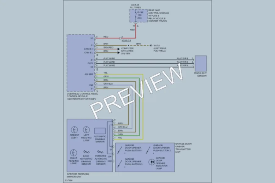 2010 MercedesBenz S400HYBRID Power Mirrors wiring diagram preview