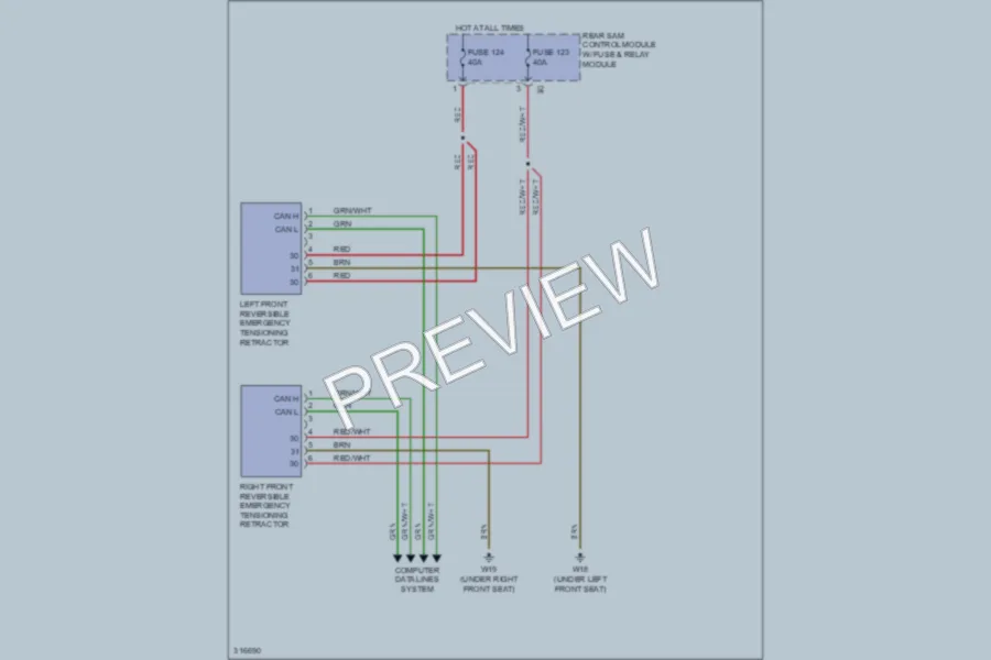 2010 MercedesBenz S400HYBRID Supplemental Restraints wiring diagram preview