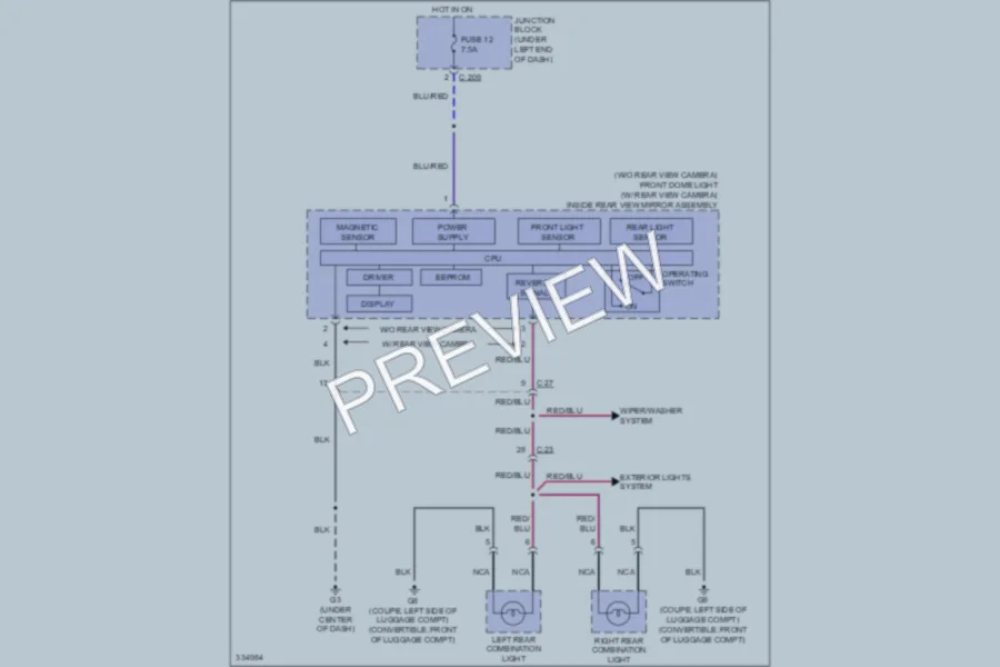 2010 Mitsubishi Eclipse Power Mirrors wiring diagram preview