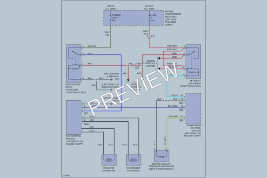 2010 Mitsubishi Endeavor Cooling Fan wiring diagram preview