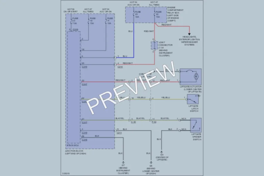 2010 Mitsubishi Endeavor Trunk Tailgate Fuel Door wiring diagram preview