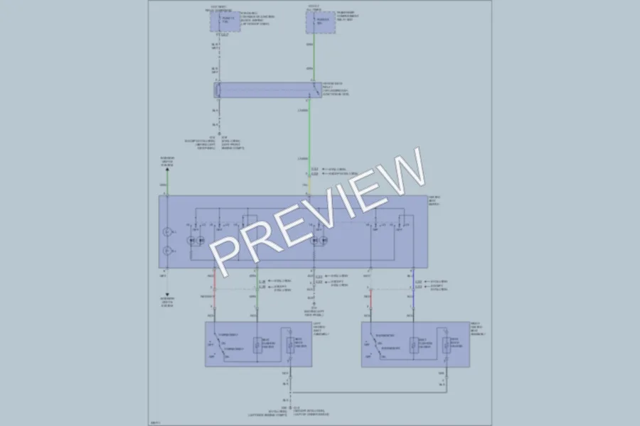 2010 Mitsubishi LancerSportback Power Seats wiring diagram preview
