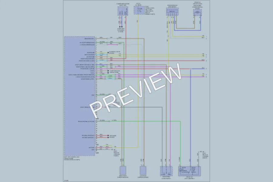 2010 Nissan 370Z Power Top Sunroof wiring diagram preview