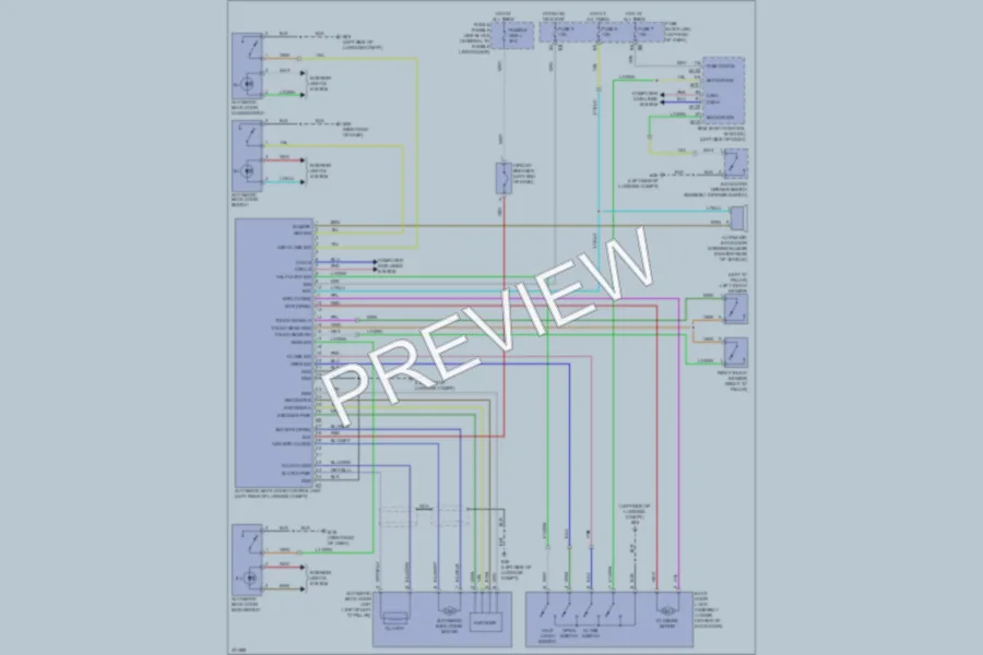 2010 Nissan Murano Trunk Tailgate Fuel Door wiring diagram preview