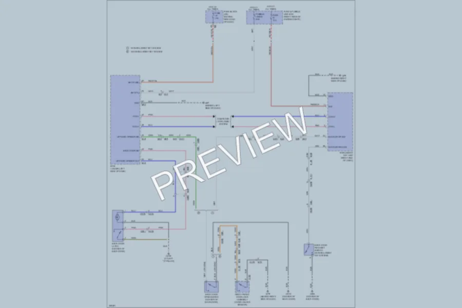 2010 Nissan Pathfinder Trunk Tailgate Fuel Door wiring diagram preview