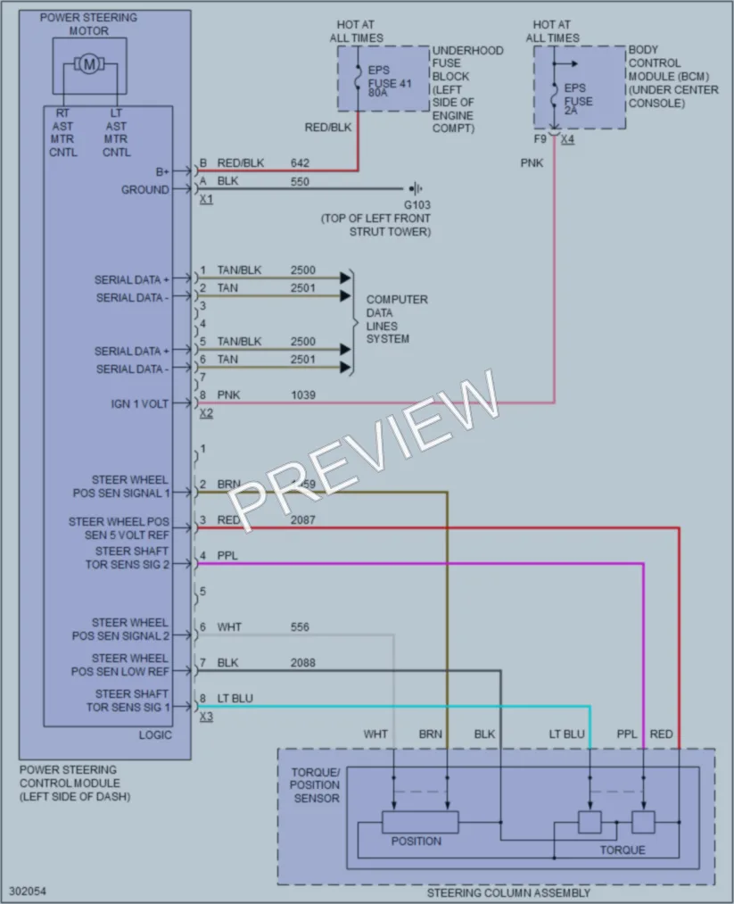 2010 Pontiac G6 Electronic Power Steering wiring diagram preview
