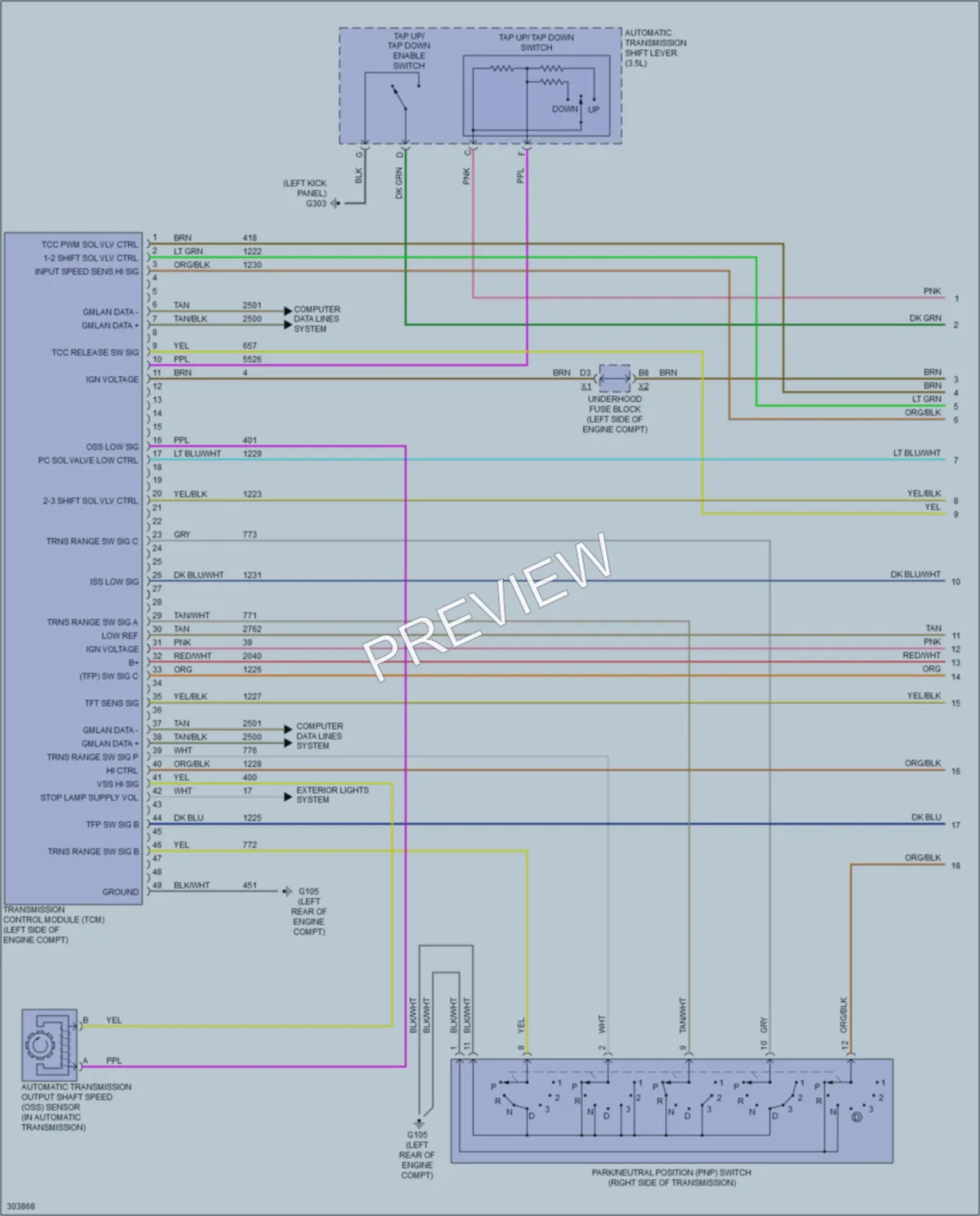 2010 Pontiac G6 Transmission wiring diagram preview