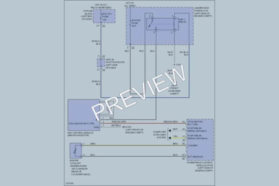 2010 Pontiac Vibe Cooling Fan wiring diagram preview