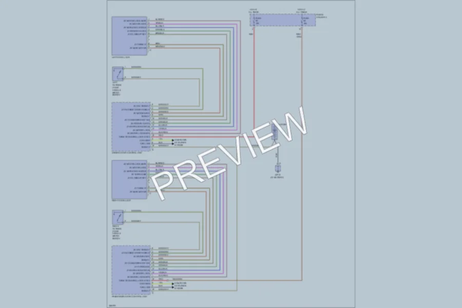 2010 Porsche 911 Power Door Locks wiring diagram preview