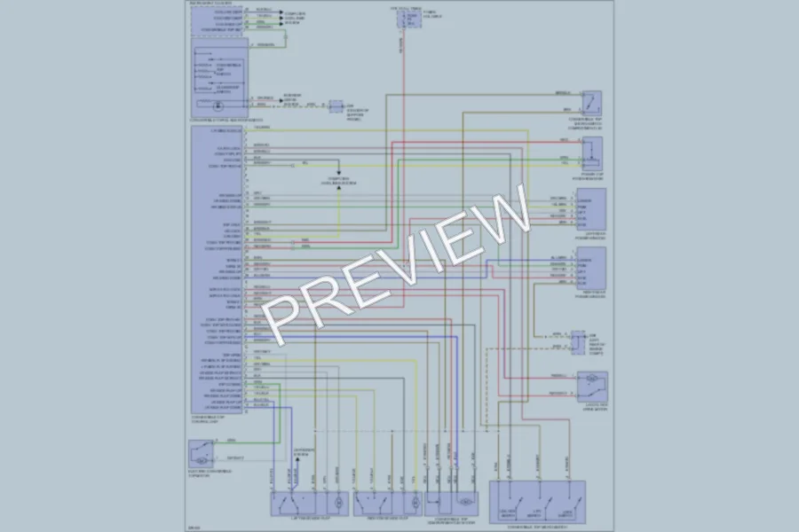 2010 Porsche 911 Power Top Sunroof wiring diagram preview