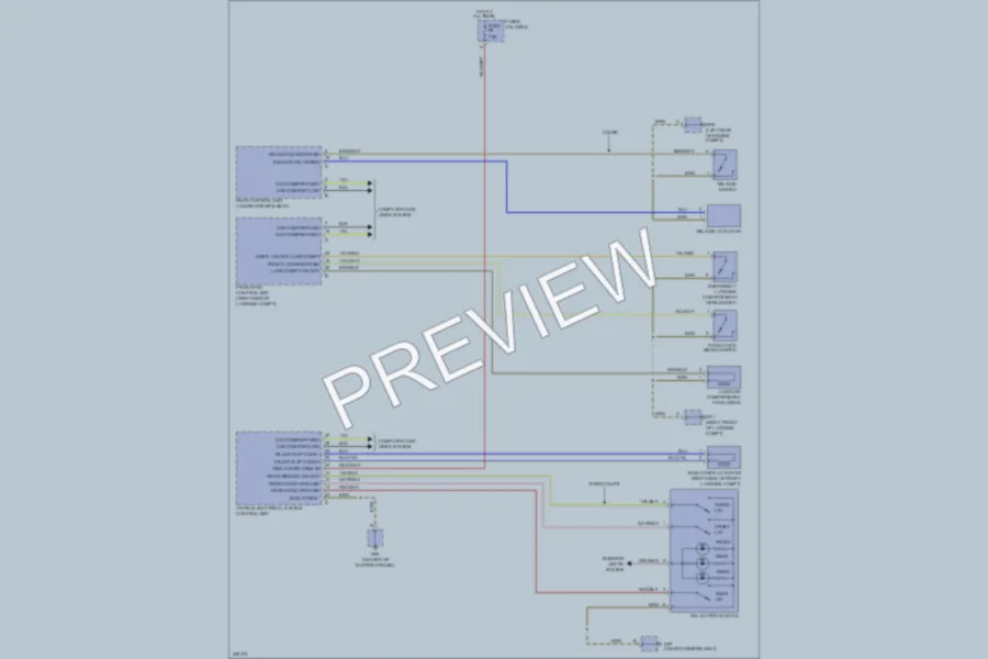 2010 Porsche 911 Trunk Tailgate Fuel Door wiring diagram preview