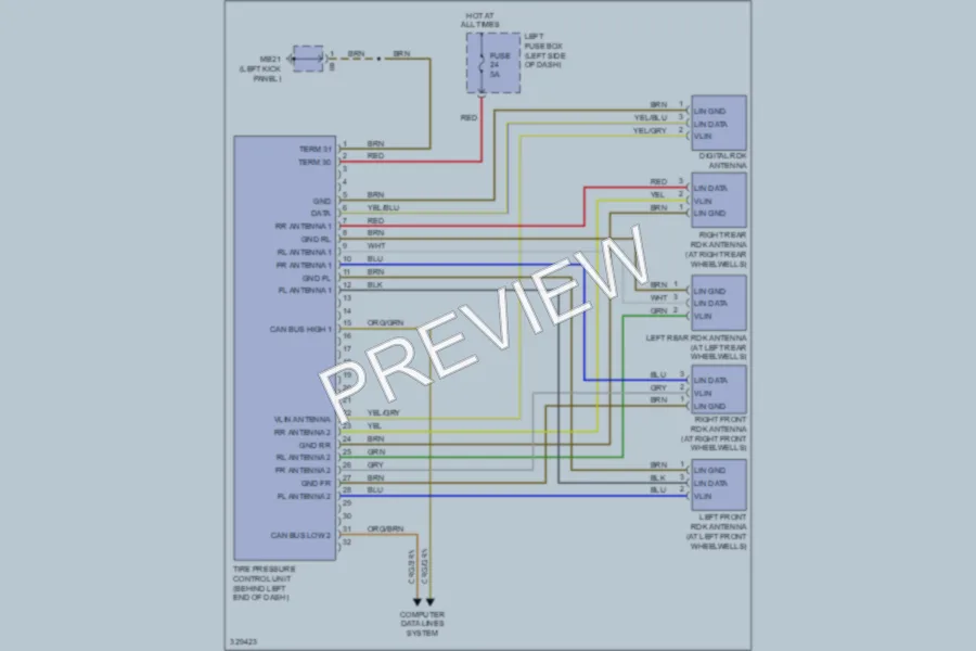 2010 Porsche Cayenne Warning Systems wiring diagram preview