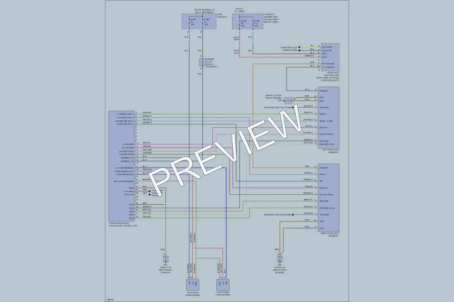 2010 Porsche Cayman Headlights wiring diagram preview