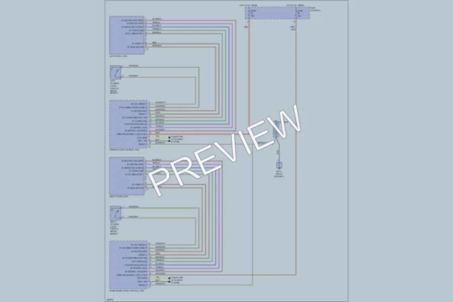 2010 Porsche Cayman Power Door Locks wiring diagram preview